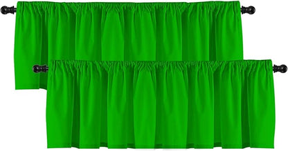 2 Panels Christmas Green Curtain Valances by Deztibos