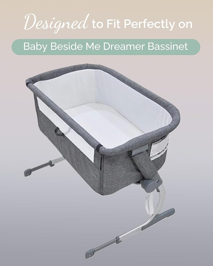 Bassinet Fitted Sheets 33x20 for Baby Beside Dreamer Bassinet & Bedside Sleeper - Image 2