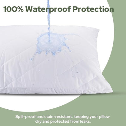 CoolShields Premium 100% Cotton Waterproof Pillow Protectors - Image 3