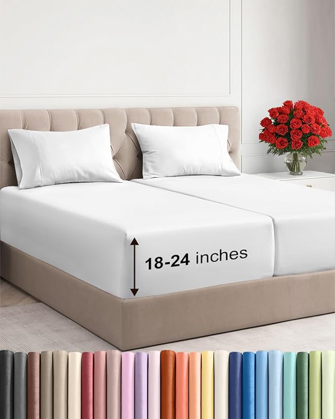 Extra Deep Pocket Split King Sheets by CGKUnlimited