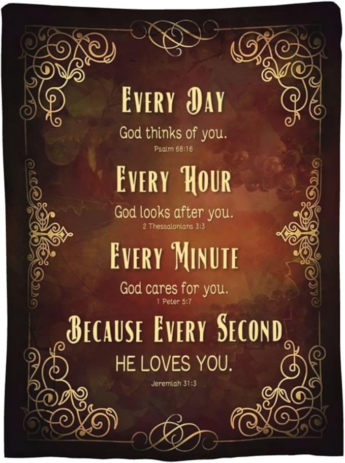 Christian Blanket Religious Throw Blanket Bible verse Quotes Flannel Stuff - Image 9