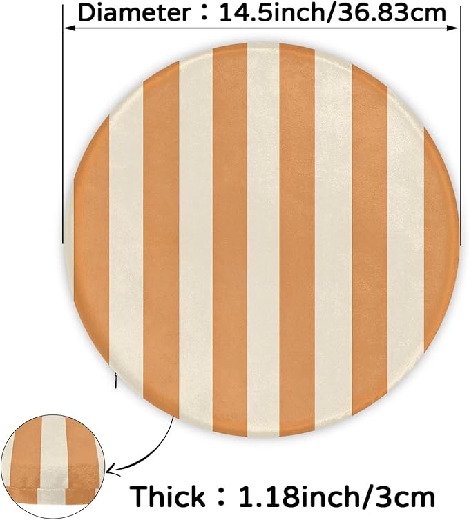 Stripes Geometric Pattern Foam Padded Seat Cushion - Image 3