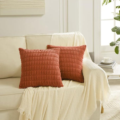 Fancy Homi 4 Packs Boho Burnt Orange Fall Decorative Throw Pillow Covers 20x20 - Image 6