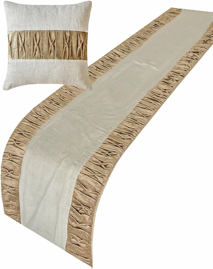 The HomeCentric King/Queen/Twin Brown Luxury King 90"x18" Bed Runner - Image 4