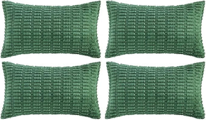 Fancy Homi 4 Packs Green Decorative Throw Pillow Covers 12x24 Inch by Fancy+Homi