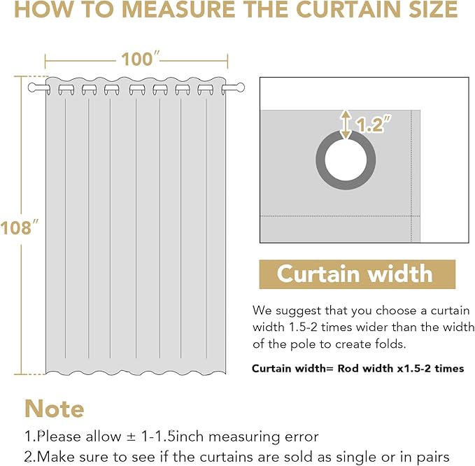 H.VERSAILTEX 100% Blackout Patio Curtains Thermal Insulated Curtains - Image 2