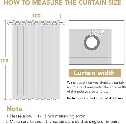 H.VERSAILTEX 100% Blackout Patio Curtains Thermal Insulated Curtains - Image 2