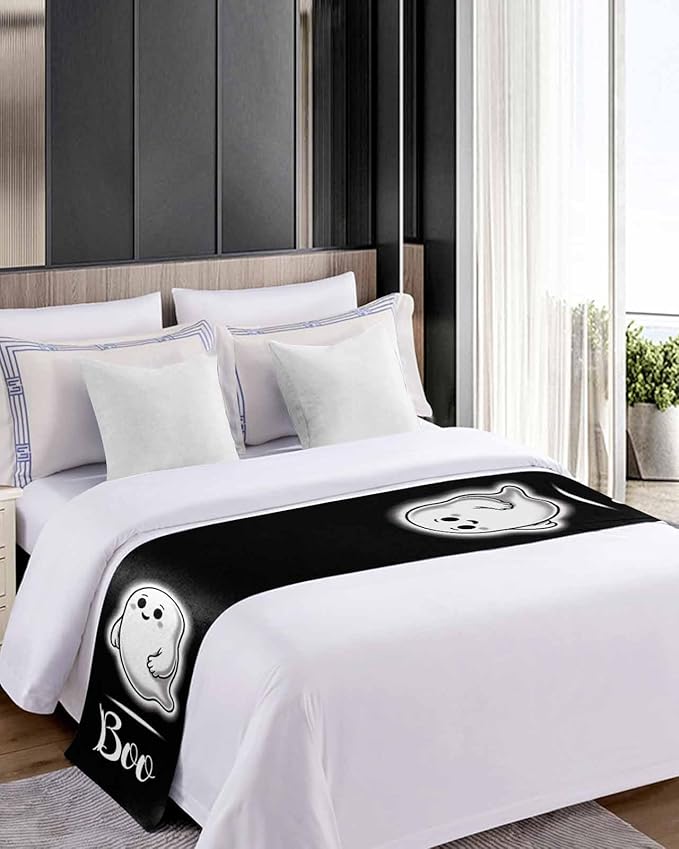 Halloween Cute Ghost Boo Bed Runners - Image 5