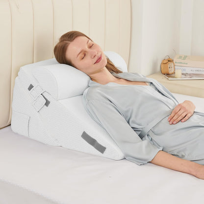 sasttie adjustable wedge pillow set for after surgery, main product view