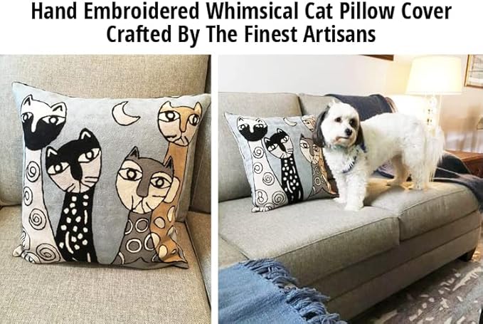 Picasso Cat Pillow Cover - Image 2