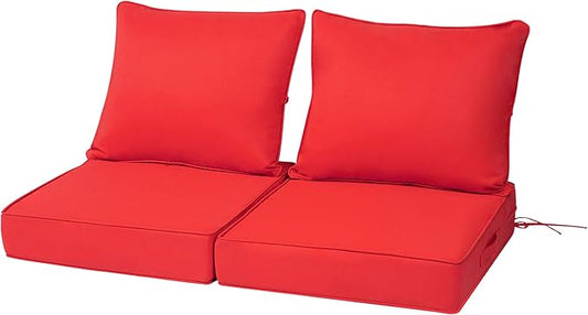 24x24'' Outdoor Chair Cushion Set of 2, UV&Fade Resistant Deep Seat Patio by Vulacko