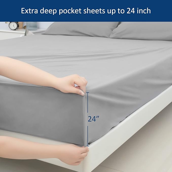 Moonsea Extra Deep Pocket Queen Sheet Sets - Image 4