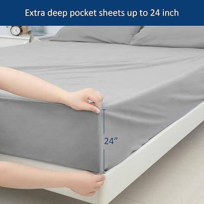Moonsea Extra Deep Pocket Queen Sheet Sets - Image 4