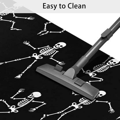 ASPMIZ Halloween Runner Rug, Glow-in-the-Dark Rug Runner Non Slip, Black Rugs with Rubber Back, Washable Rugs for Hallway Laundry Washroom Entryway Home Kitchen, Halloween Decorations, 20" x 60"