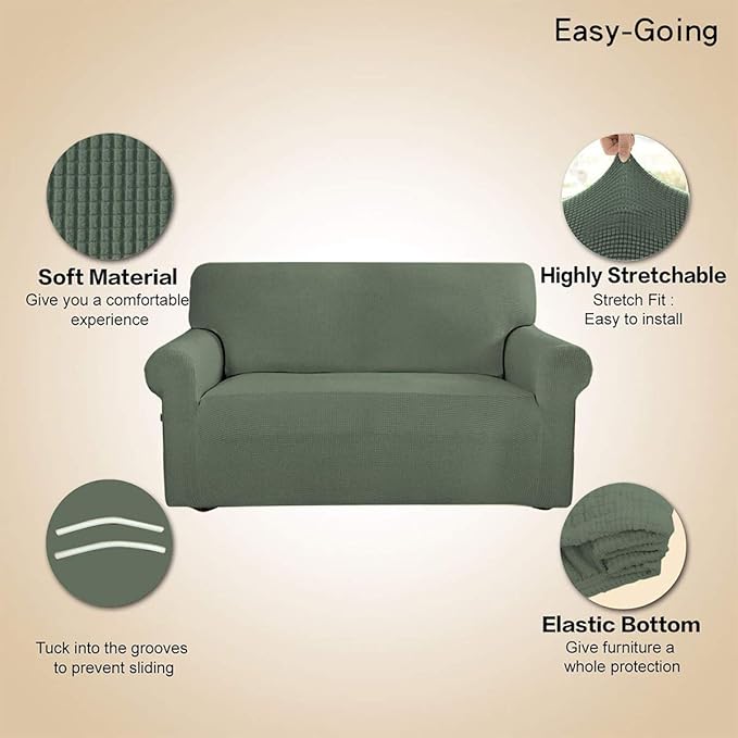 Easy-Going Stretch Loveseat Slipcover 1-Piece Sofa Cover Furniture Protector - Image 3