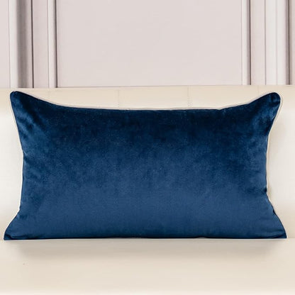 Aeckself European Floral Pillow Cover 12x20 Inch, Luxury Velvet Embroidered - Image 2