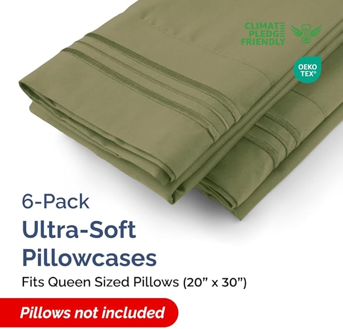 Queen Pillow Cases Set of 6 - Image 2