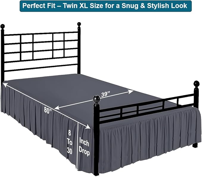 Shreem Linen Ruffled Bed Skirt - Image 5