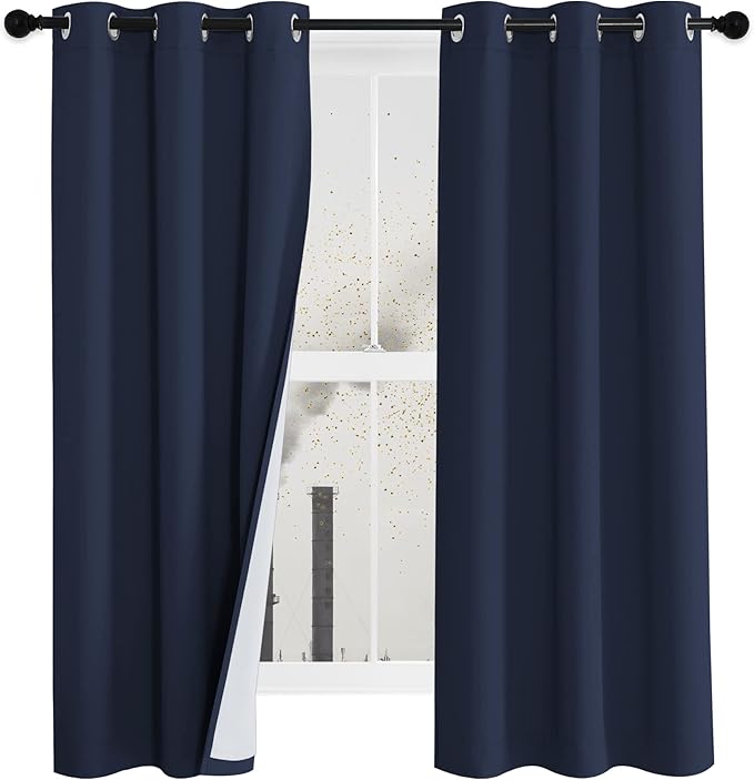 NICETOWN Bedroom Full Blackout Breathing Protection Curtain Panels, Filter Dust by NICETOWN