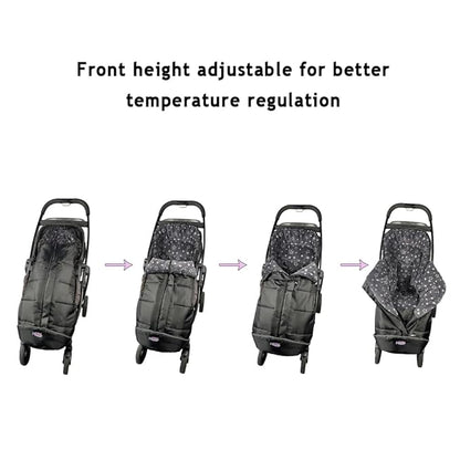 Front Height Adjustable Winter Waterproof Stroller Bunting Bag, Winter Stroller - Image 6