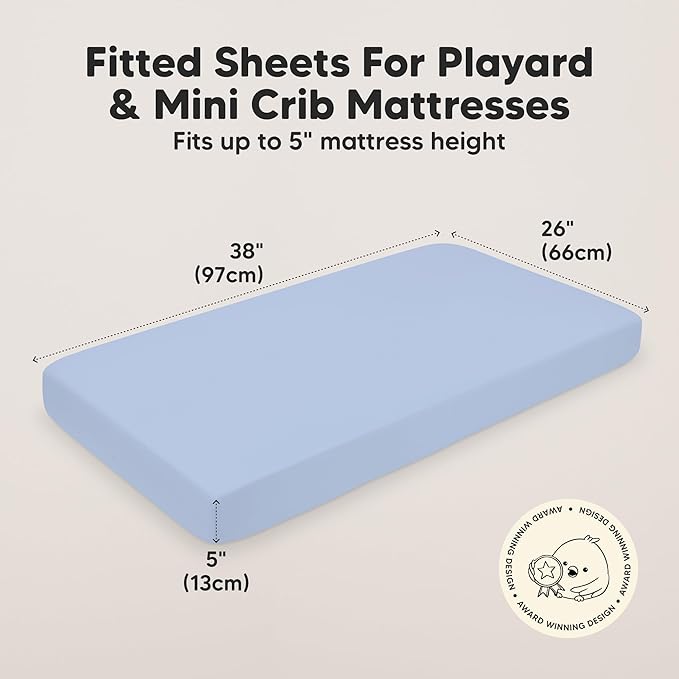 2-Pack Mini Crib Sheets Fitted - Image 3