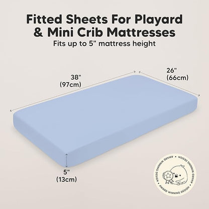 2-Pack Mini Crib Sheets Fitted - Image 3