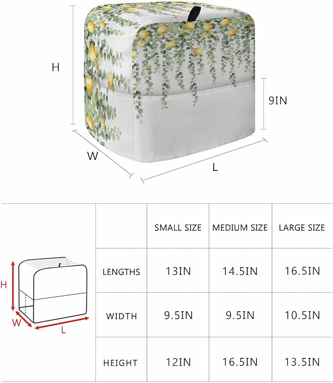 Sage Green Leaves Stand Mixer Dust Cover - Image 6