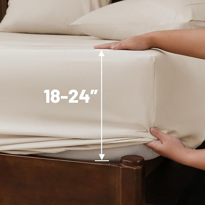 Extra Deep Pocket California King Sheets 18-24 Inch 1000 Thread Count 100% - Image 5