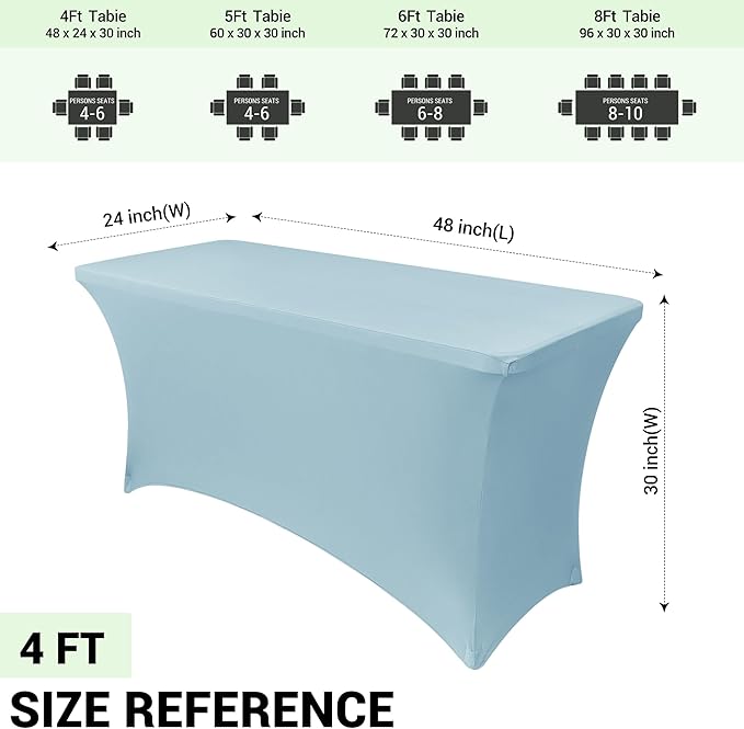 Obstal 4Ft Stretch Spandex Table Cover - Image 4
