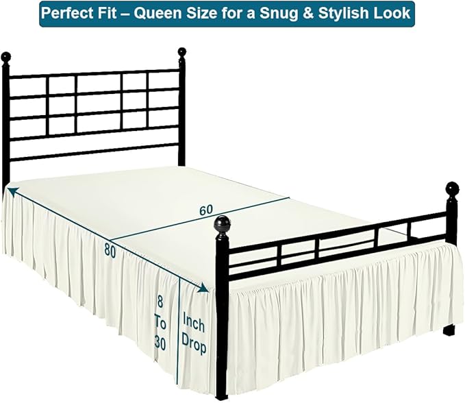 Shreem Linen Ruffled Bed Skirt - Image 5