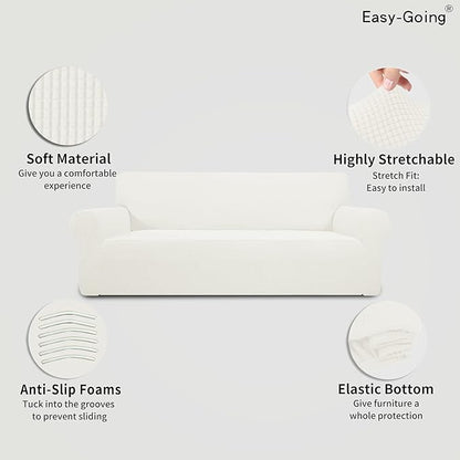 Easy-Going Stretch 4 Seater Sofa Slipcover 1-Piece Sofa Cover Furniture - Image 4