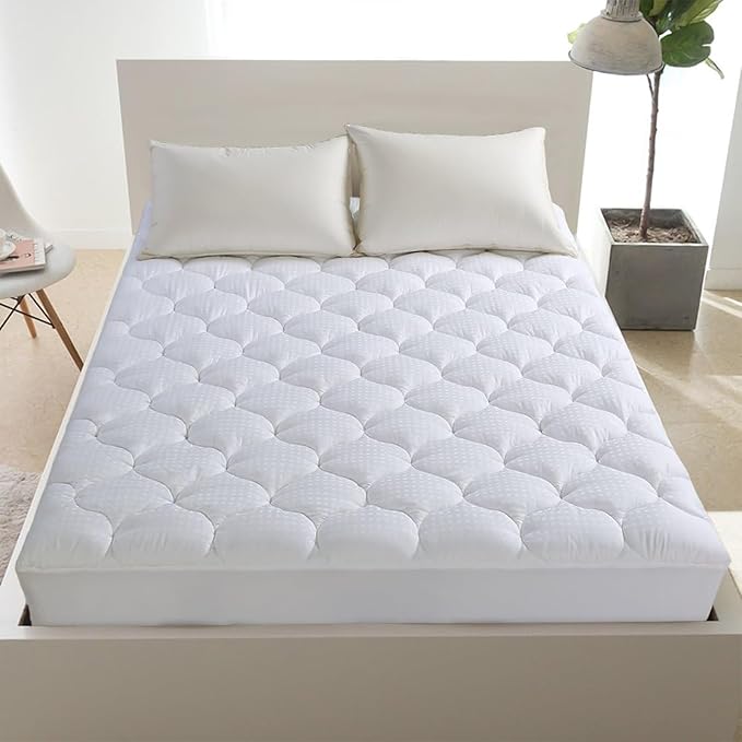 LEISURE TOWN Queen Mattress Pad Fitted Quilted Cotton Mattress Cover Cooling - Image 9