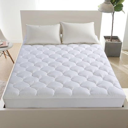 LEISURE TOWN Queen Mattress Pad Fitted Quilted Cotton Mattress Cover Cooling - Image 9