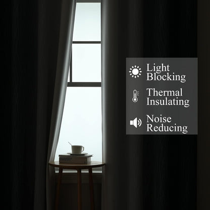 navy blue and greyish white blackout curtains for, close-up detail