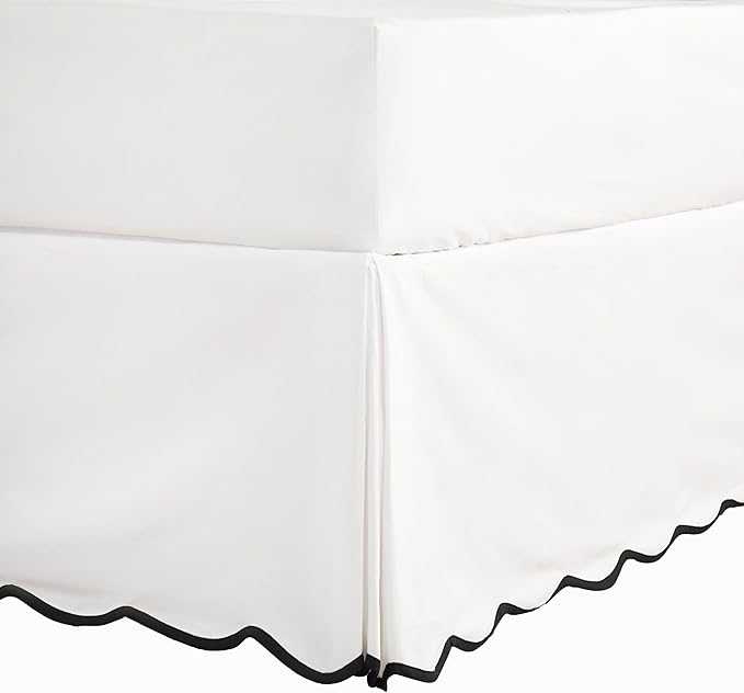 HIG Off-White Chic Full Bed Skirt by HIG