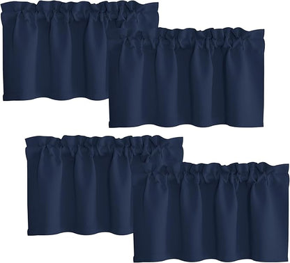 NICETOWN Small Window Curtains for Bathroom, 4 Panels Blackout Thermal by NICETOWN