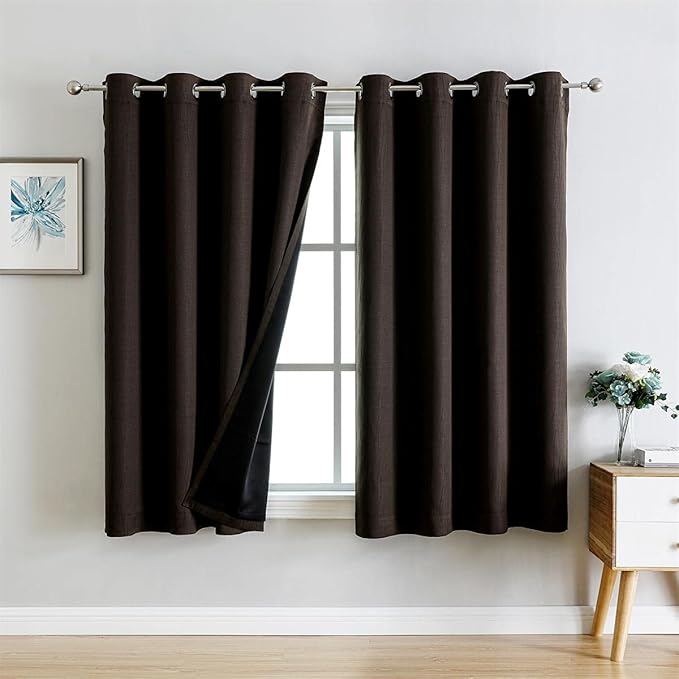 G2000 100% Blackout Curtains for Bedroom Living Room Curtains 63 Inch Length - Image 9