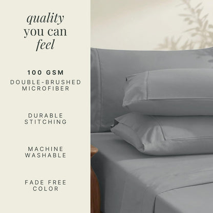 hearth & harbor bed sheets, luxury soft 6, package contents