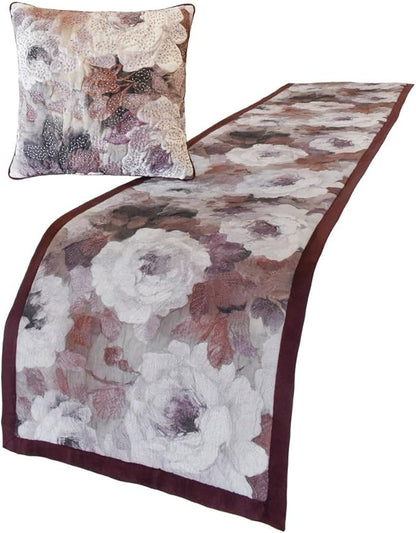 The HomeCentric King/Queen/Twin Purple Decorative King 90"x18" Bed Runner - Image 4