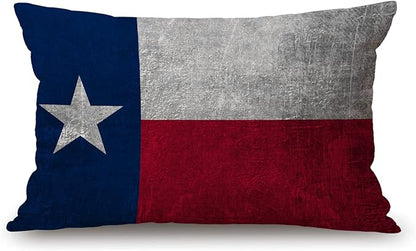 Solekla Texas Flag Lumbar Throw Pillow Cover 12x20 Inch Decorative Bedroom by Solekla