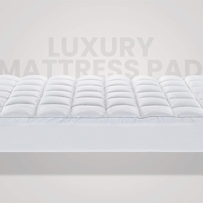 SLEEP ZONE Twin Size Cotton Mattress Pad, Machine Washable Mattress Protector - Image 7