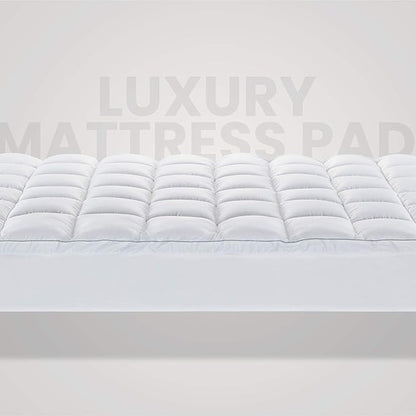 SLEEP ZONE Twin Size Cotton Mattress Pad, Machine Washable Mattress Protector - Image 7