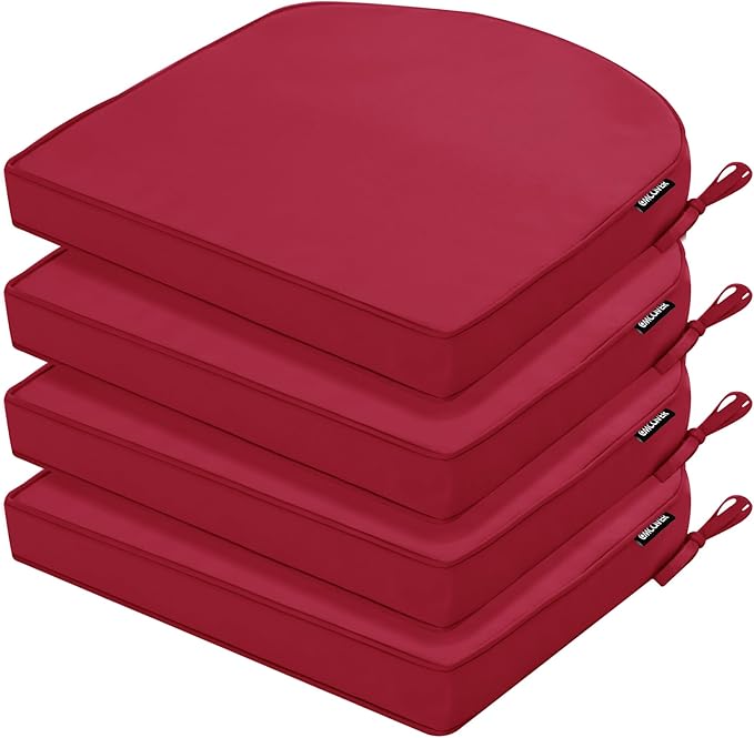 Outdoor Chair Cushions Set of 4 Waterproof Patio Chair Cushions by COMCAVER