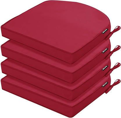 Outdoor Chair Cushions Set of 4 Waterproof Patio Chair Cushions by COMCAVER