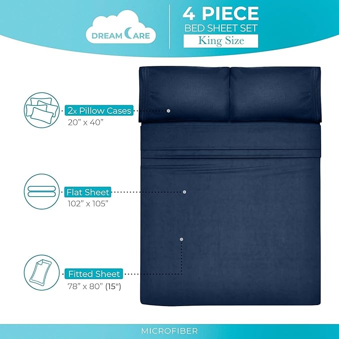 DREAMCARE California King Sheet Sets - Image 5