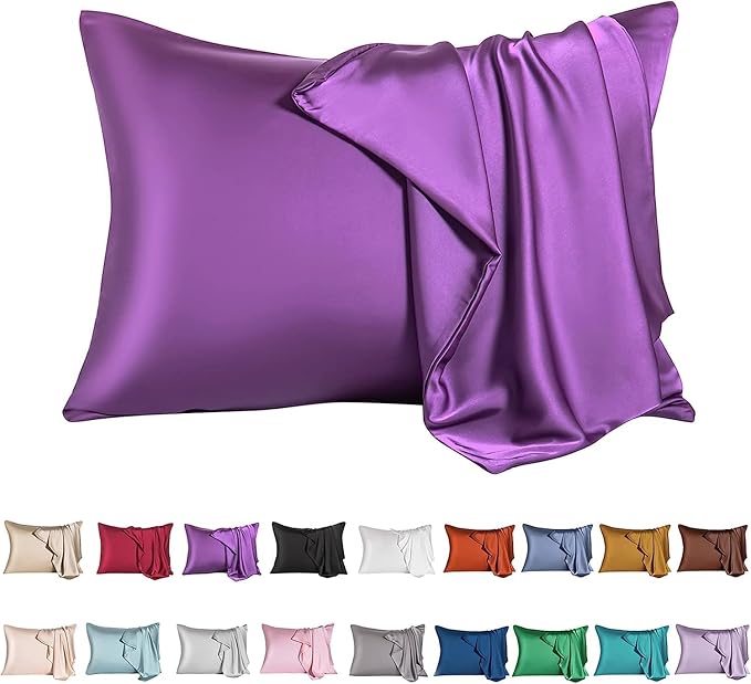 Mulberry Silk Pillowcase for Hair and Skin, Queen Size Cooling Silk Pillow Case by SIYUAN