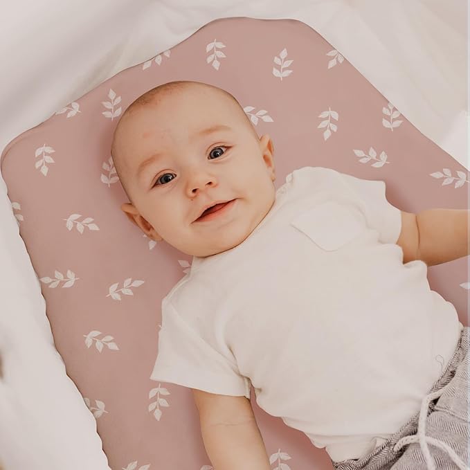 Gllquen Baby Bassinet Sheets 4 Pack, Breathable Cozy Fitted Mattress Sheet - Image 2