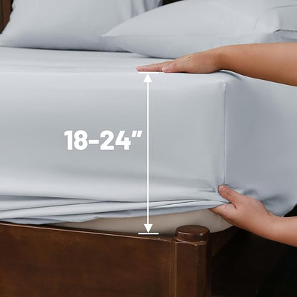 Extra Deep Pocket King Sheets 18-24 Inch 100% Egyptian Cotton 1000 Thread Count - Image 5