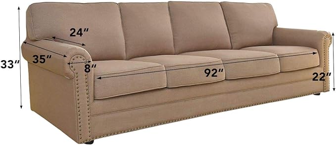 Easy-Going Stretch 4 Seater Sofa Slipcover 1-Piece Sofa Cover Furniture - Image 5
