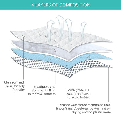 Cradle Bassinet Mattress Pad Cover - Image 3